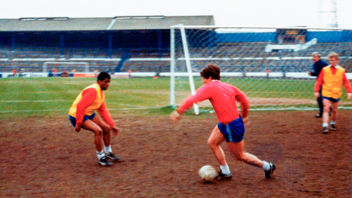 Chelsea-træning på Stamford Bridge i 1983