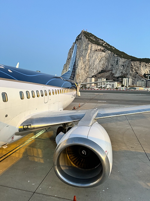 Afrejse fra Gibraltar torsdag aften