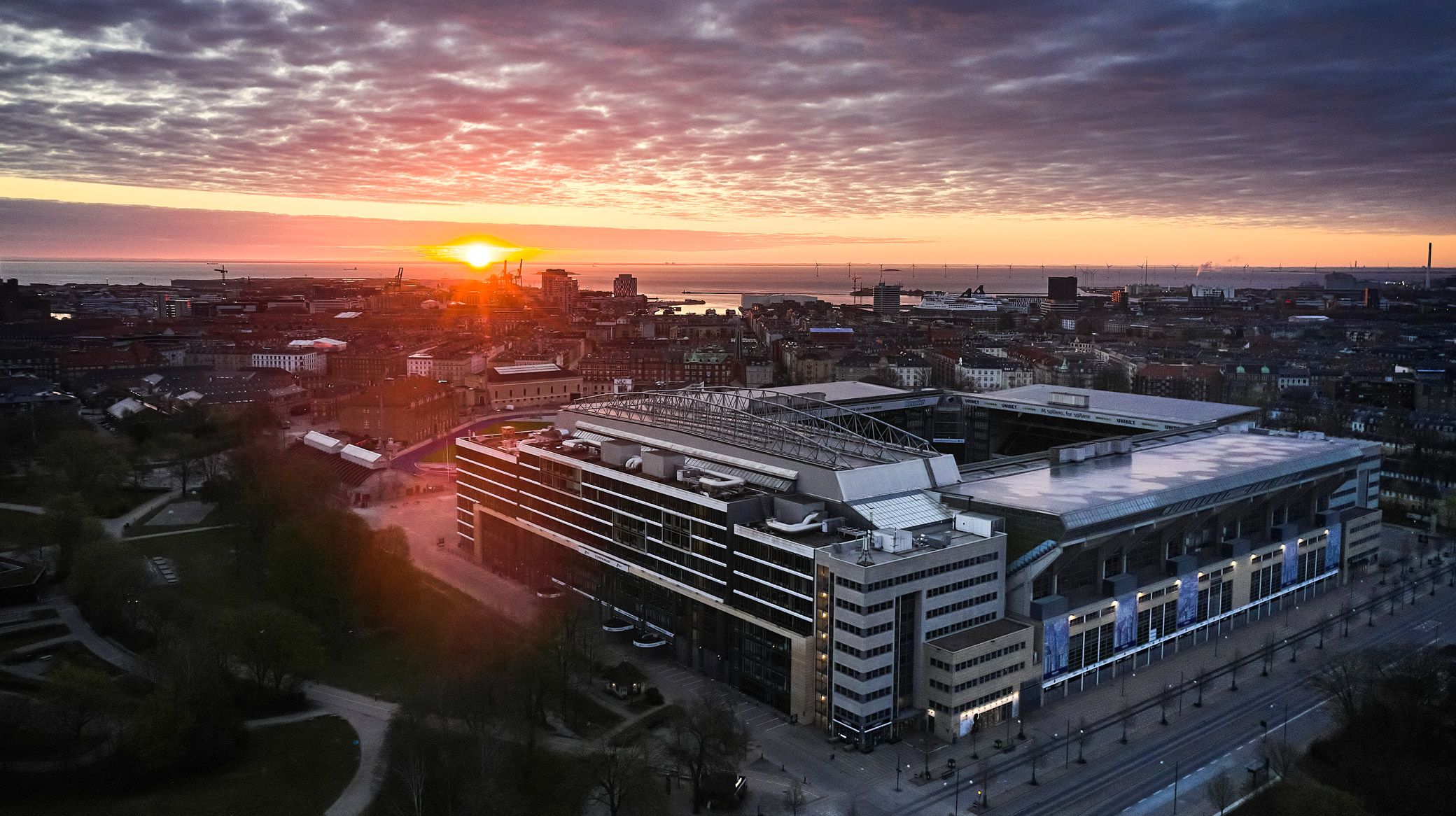 Telia Parken, luftfoto