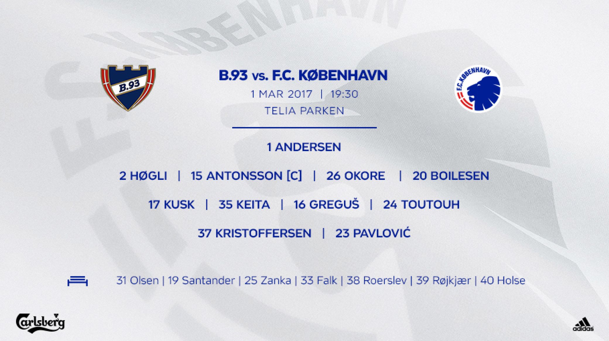 Startopstillingen Mod B.93 | F.C. København