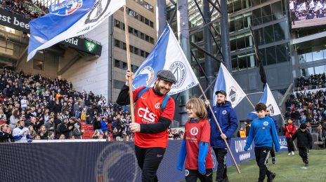 Blue & White Banner Day i Parken