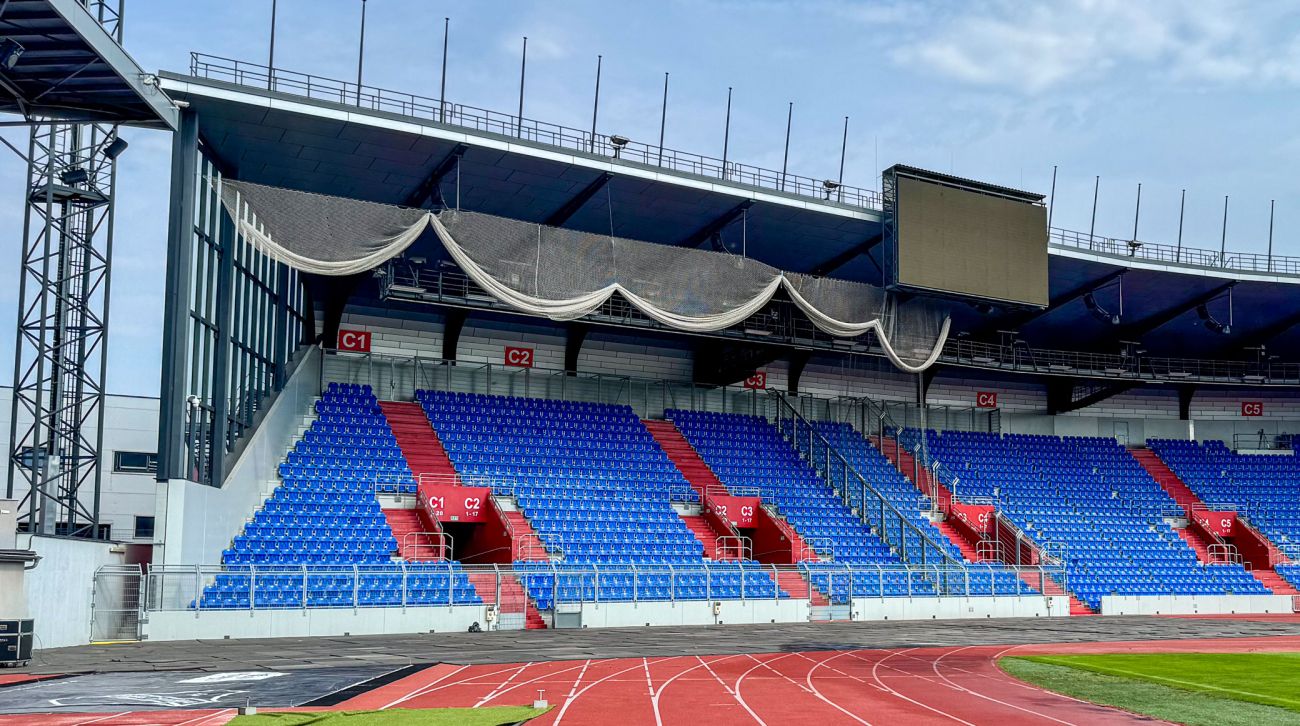 Udeafsnittet på Mestsky Stadion i Ostrava