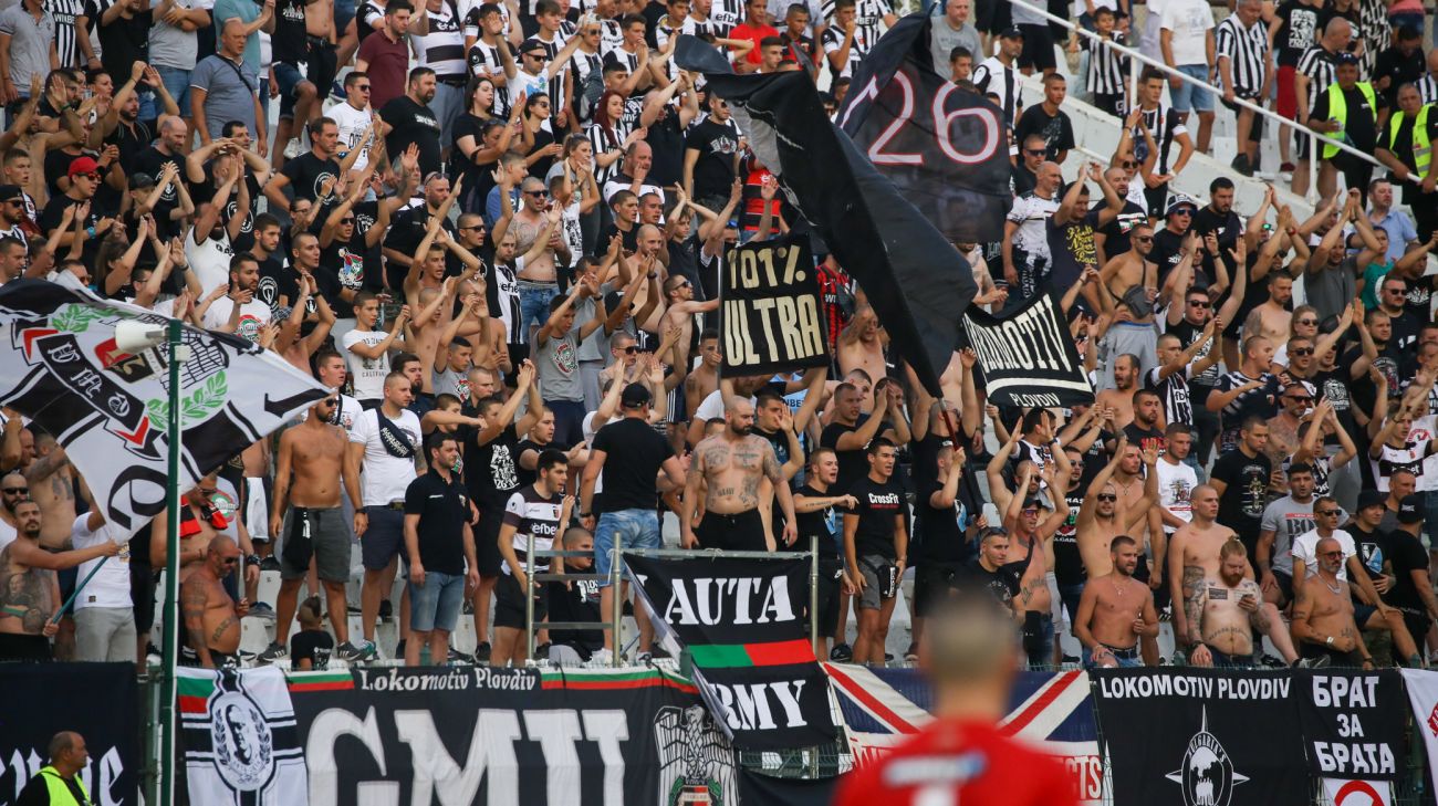 Lokomotiv-fans i Plovdiv